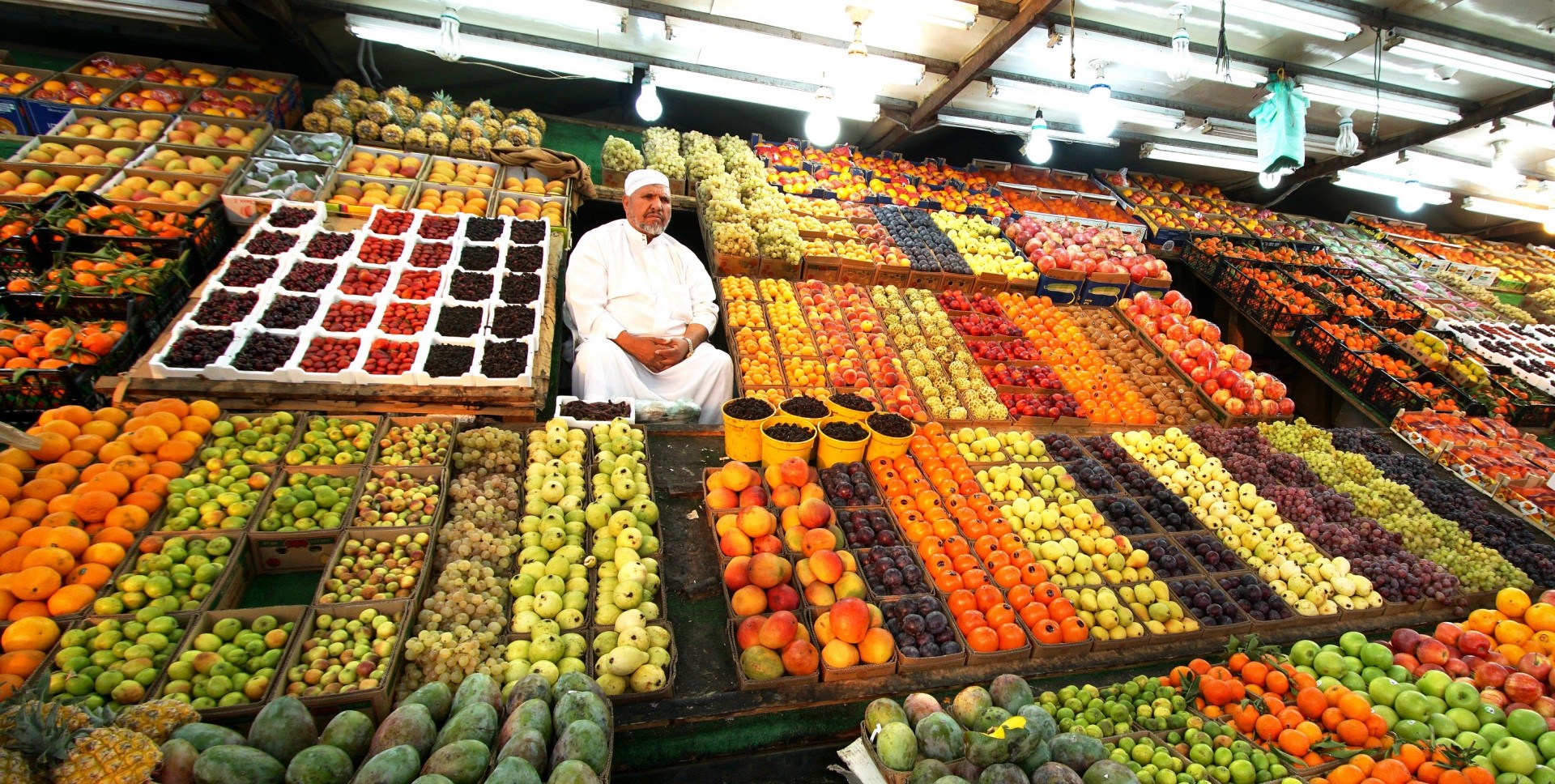 Man in Saudi market